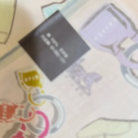 Colorful Handbag Print Scarf cotton handkerchief - Picture 3 of 4